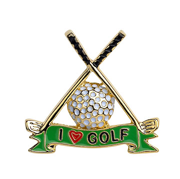 CROSS CLUBS PIN W/I LOVE GOLF 1
